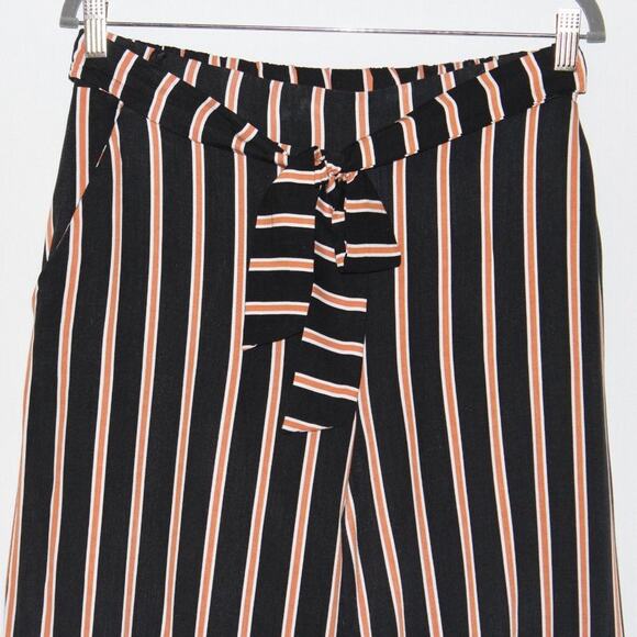 Palazzo Wide Leg Pant Black Orange White Size Med - Picture 2 of 5
